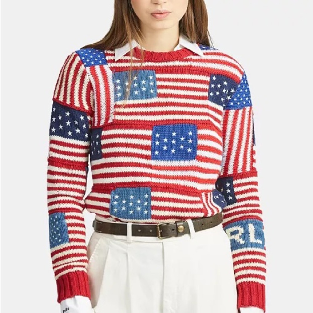 Ralph Lauren Patchwork Flag Sweater | Ralph Lauren Flag Sweater | RL Sweater